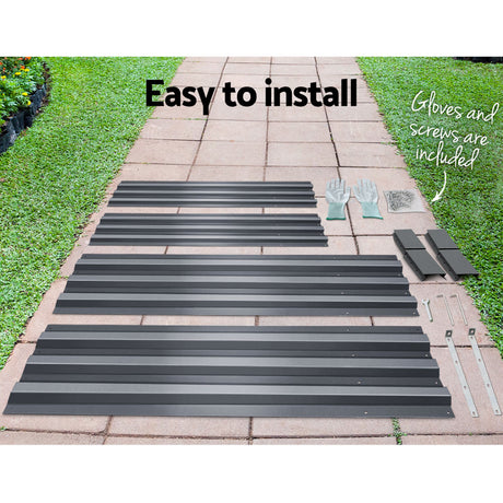 Green Fingers Raised Garden Bed — 180 x 90cm Galvanised Steel — Allure Home Collections