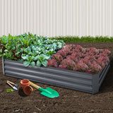 Green Fingers Raised Garden Bed — 210 x 90cm Galvanised Steel — Allure Home Collections