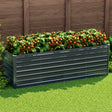 Green Fingers Raised Garden Bed — 240 x 80 x 77cm Tall Galvanised Herb Planter — Allure Home Collections