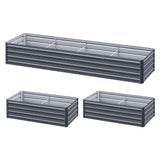Green Fingers Raised Garden Bed — 240 x 80 x 45cm Galvanised Herb Planter — Allure Home Collections