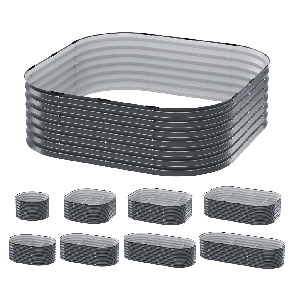 Green Fingers 9-in-1 Modular Raised Garden Bed — Corrosion-Resistant Galvanised Steel — Allure Home Collections