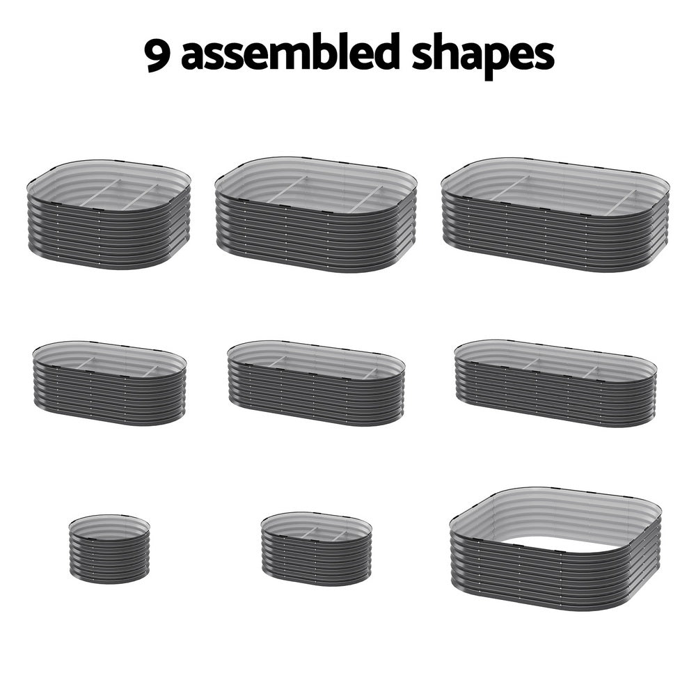 Green Fingers 9-in-1 Modular Raised Garden Bed — Corrosion-Resistant Galvanised Steel — Allure Home Collections