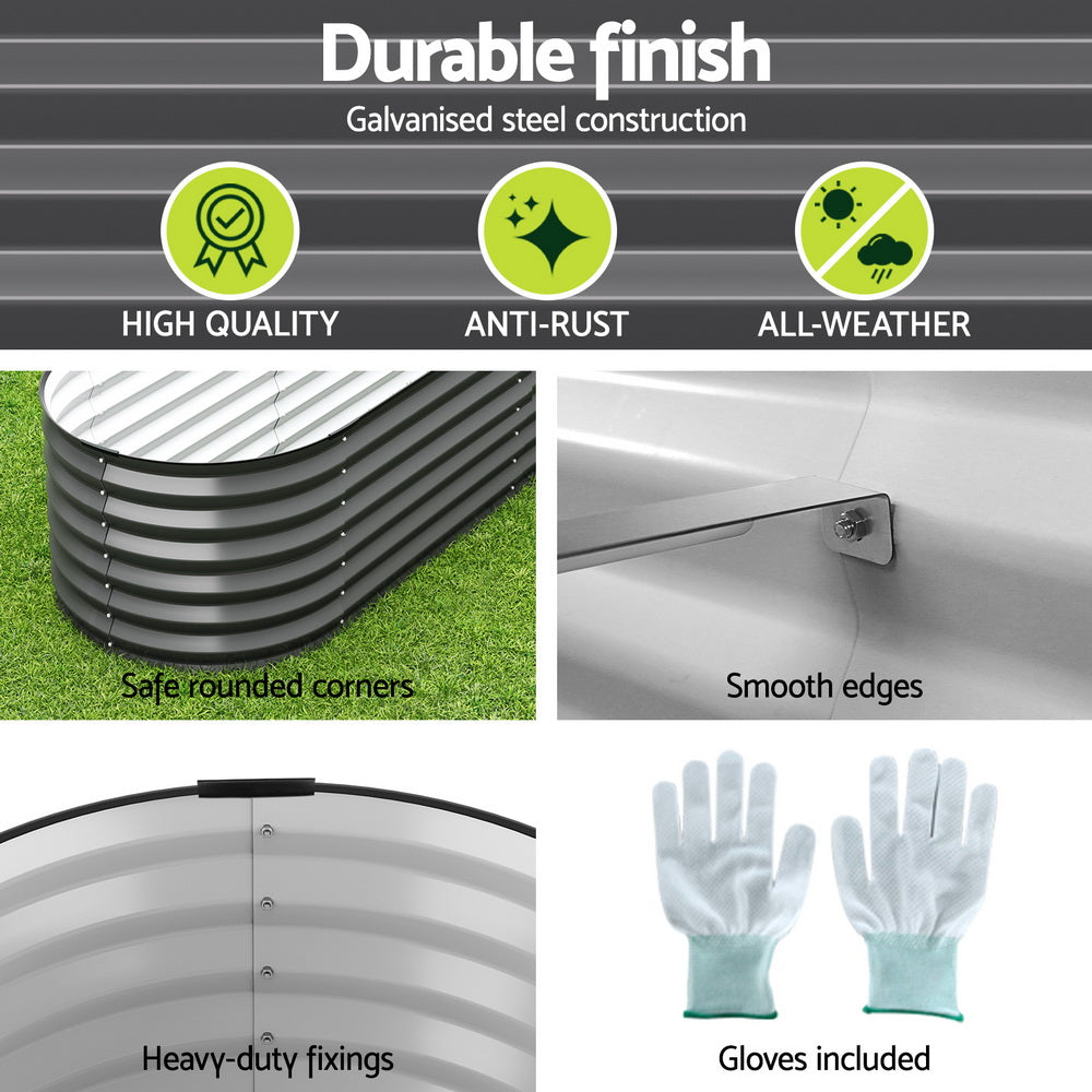 Green Fingers 9-in-1 Modular Raised Garden Bed — Corrosion-Resistant Galvanised Steel — Allure Home Collections