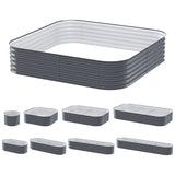Green Fingers 9-in-1 Modular Raised Garden Bed — 40cm Height, Galvanised Steel — Allure Home Collections