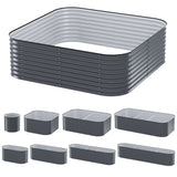 Green Fingers 9-in-1 Modular Raised Garden Bed — 56cm Height, Galvanised Steel — Allure Home Collections