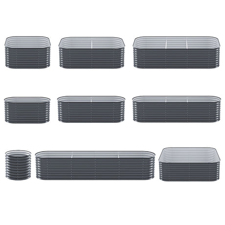 Green Fingers 9-in-1 Modular Raised Garden Bed — 56cm Height, Galvanised Steel — Allure Home Collections