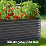 Green Fingers 9-in-1 Modular Raised Garden Bed — 56cm Height, Galvanised Steel — Allure Home Collections