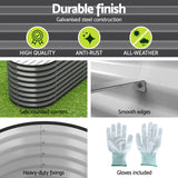 Green Fingers 9-in-1 Modular Raised Garden Bed — 56cm Height, Galvanised Steel — Allure Home Collections