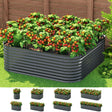 Green Fingers 9-in-1 Modular Raised Garden Bed — 56cm Height, Galvanised Steel — Allure Home Collections