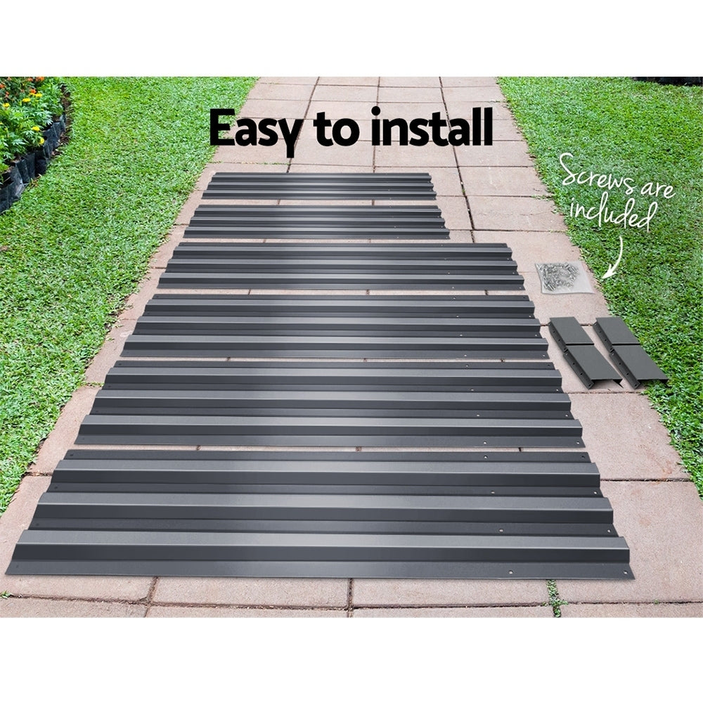 Green Fingers Raised Garden Beds — Pack of 2, 120 x 90cm Galvanised Steel — Allure Home Collections