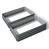 Green Fingers Raised Garden Beds — Pack of 2, 120 x 90cm Galvanised Steel — Allure Home Collections
