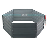 Green Fingers Square Raised Garden Beds — Pack of 2, 130 x 130 x 46cm Galvanised — Allure Home Collections