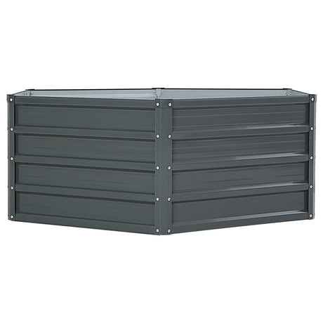 Green Fingers Square Raised Garden Beds — Pack of 2, 130 x 130 x 46cm Galvanised — Allure Home Collections