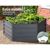 Green Fingers Square Raised Garden Beds — Pack of 2, 130 x 130 x 46cm Galvanised — Allure Home Collections