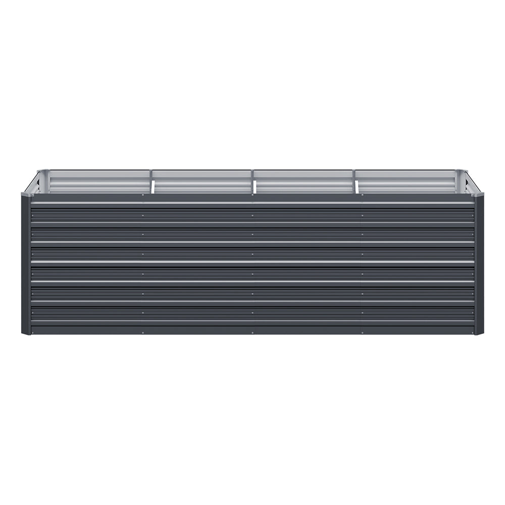 Green Fingers Raised Garden Bed — 320 x 80 x 77cm Tall Galvanised Herb Planter — Allure Home Collections