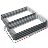 Green Fingers Raised Garden Beds — Pack of 2, 210 x 90cm Galvanised Steel — Allure Home Collections