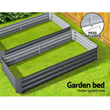 Green Fingers Raised Garden Beds — Pack of 2, 210 x 90cm Galvanised Steel — Allure Home Collections