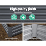 Green Fingers Raised Garden Beds — Pack of 2, 210 x 90cm Galvanised Steel — Allure Home Collections