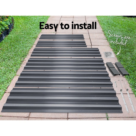 Green Fingers Raised Garden Beds — Pack of 2, 210 x 90cm Galvanised Steel — Allure Home Collections