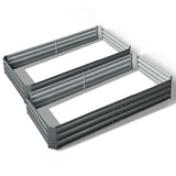 Green Fingers Raised Garden Beds — Pack of 2, 210 x 90cm Galvanised Steel — Allure Home Collections