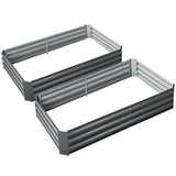 Green Fingers Raised Garden Beds — Pack of 2, 150 x 90cm Galvanised Steel — Allure Home Collections