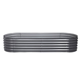 Green Fingers Oval Raised Garden Bed — 160 x 80 x 42cm Galvanised Steel — Allure Home Collections