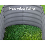 Green Fingers Oval Raised Garden Beds — Pack of 2, 160 x 80 x 42cm Galvanised — Allure Home Collections