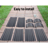 Green Fingers Oval Raised Garden Beds — Pack of 2, 240 x 80 x 42cm Galvanised — Allure Home Collections