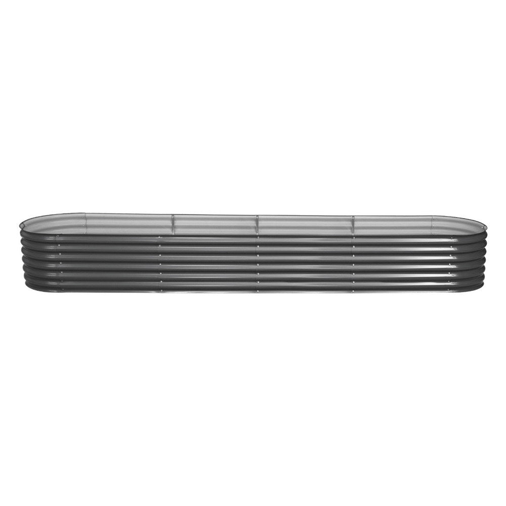 Green Fingers Oval Raised Garden Bed — 320 x 80 x 42cm Galvanised Steel — Allure Home Collections