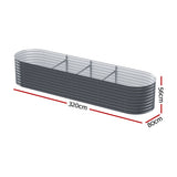 Green Fingers Oval Raised Garden Beds — Pack of 2, 320 x 80 x 56cm — Allure Home Collections