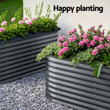 Green Fingers Oval Raised Garden Beds — Pack of 2, 320 x 80 x 56cm — Allure Home Collections