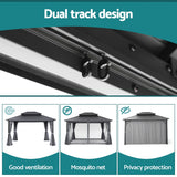 Powder coated aluminium post with hanging hook and anchoring stand