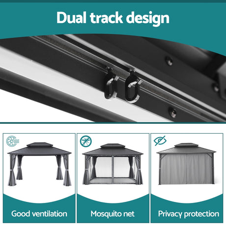 Powder coated aluminium post with hanging hook and anchoring stand