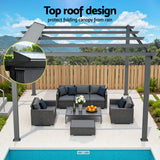Base stand and anchoring foot of the grey aluminium pergola gazebo
