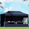 Navy 6 x 3 m pop up gazebo fully enclosed with all side walls fitted
