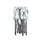 Roll up door panel with zip access on the white gazebo side wall