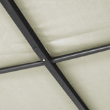 Beige PE canopy roof of the 312 x 260 cm iron art gazebo