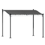 Grey 312 x 260 cm iron art outdoor garden gazebo shown in full