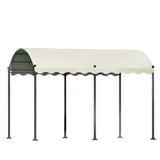 Beige 4 x 3 m iron art outdoor garden gazebo shown in full