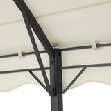 Beige PE canopy roof of the 4 x 3 m iron art garden gazebo