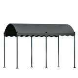 Grey 4 x 3 m iron art outdoor garden gazebo shown in full