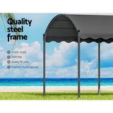 Square 40 mm steel foot tube and leg detail on the gazebo frame
