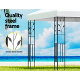 Triangular corner bracing and leg detail on the iron art gazebo