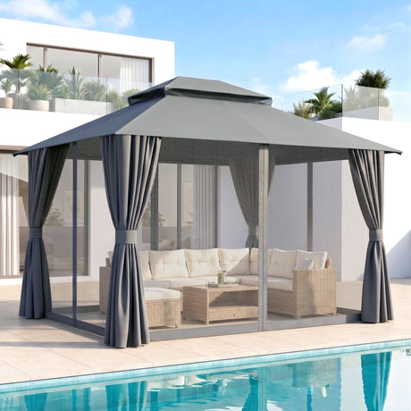 Dimension diagram of the 300 x 300 x 275 cm gazebo
