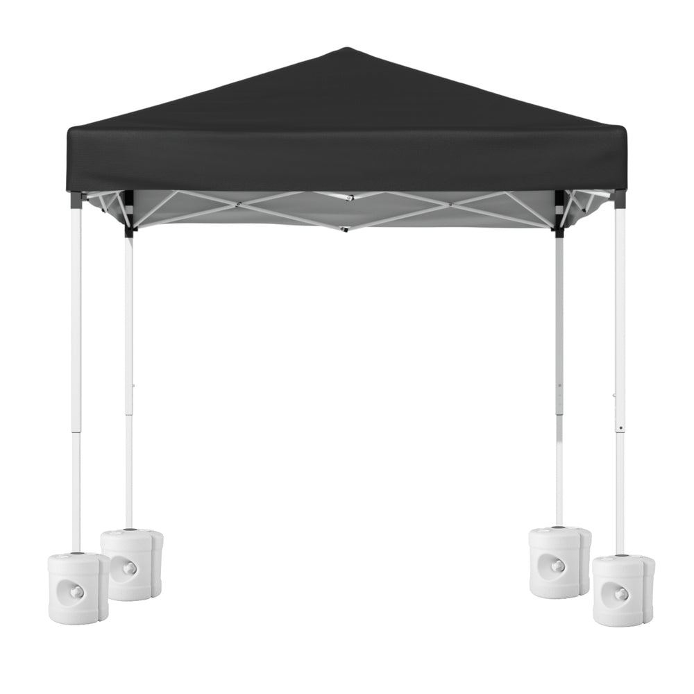 White fillable base pod attached to the bottom of a gazebo leg