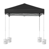 White fillable base pod attached to the bottom of a gazebo leg