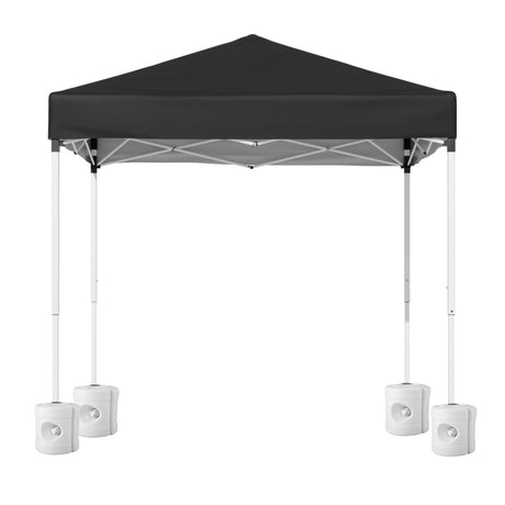 White fillable base pod attached to the bottom of a gazebo leg