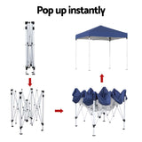 Adjustable leg showing the three height settings on the gazebo