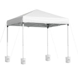 White 2 x 2 m pop up gazebo with four base pods on the legs