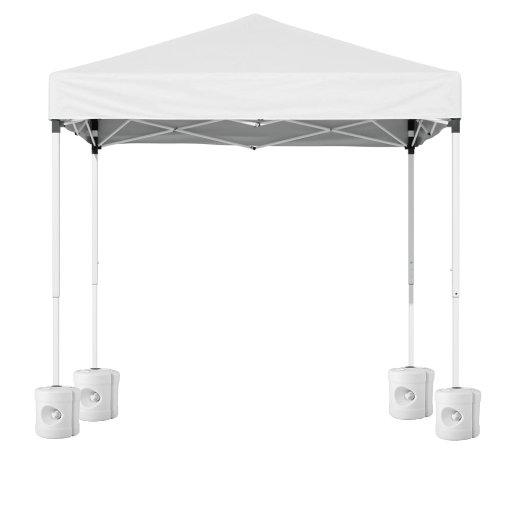 Base pod clipped to the foot of a white gazebo leg